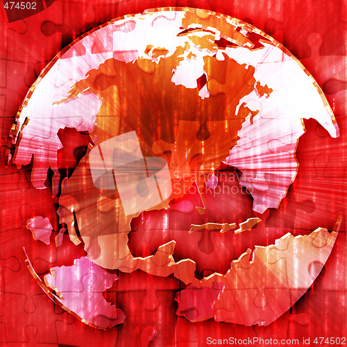 Image of Globe of Americas