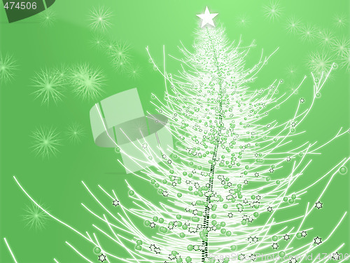 Image of Sparkly christmas tree illustration