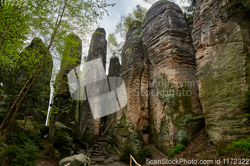 Image of sandstone rocks - Prachovske skaly (Prachov Rocks)