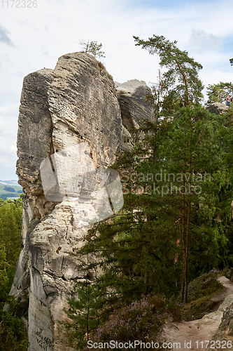 Image of sandstone rock near Hruba Skala renaissance castle