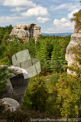 Image of sandstone rock near Hruba Skala renaissance castle