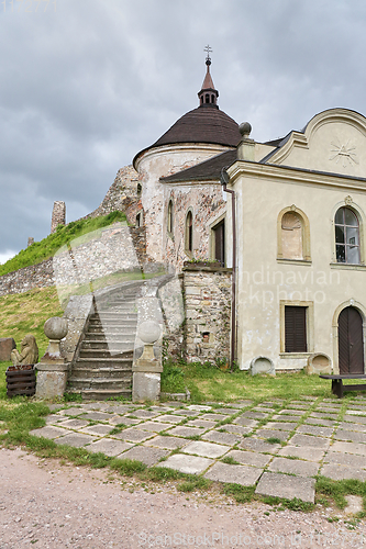 Image of ruins of stone medieval gothic castle Potstejn