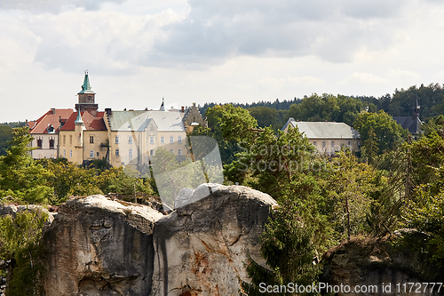 Image of sandstone rock near Hruba Skala renaissance castle