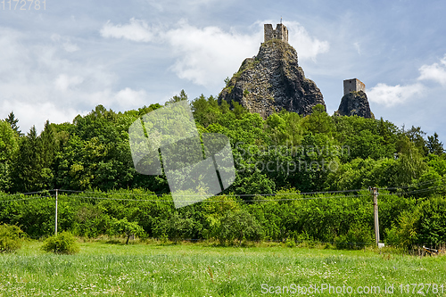 Image of Ruin of medieval gothic castle Trosky