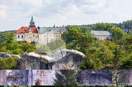 Image of sandstone rock near Hruba Skala renaissance castle