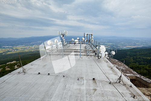 Image of telecommunication transmitters and aerials