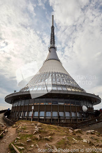 Image of Jested lookout tower, hotel and TV transmitter