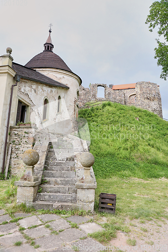 Image of ruins of stone medieval gothic castle Potstejn
