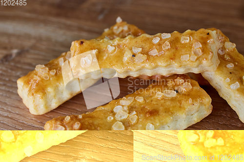 Image of baked sticks with salt