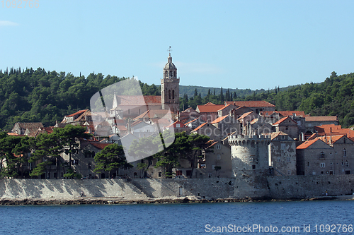 Image of Korcula. Small island city near Dubrovnik in Croatia