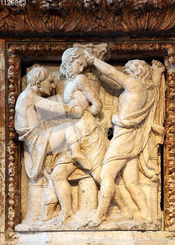 Image of Scourging of Jesus, Altar of St. Anastasius in the Cathedral of St. Domnius in Split 