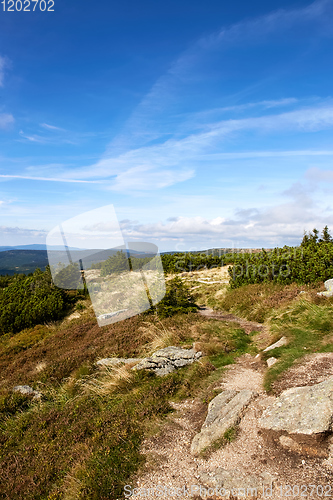 Image of view from mountains in National Park Krkonose