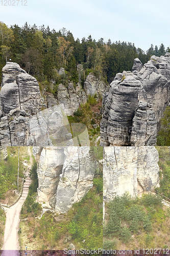 Image of sandstone rocks - Prachovske skaly (Prachov Rocks)