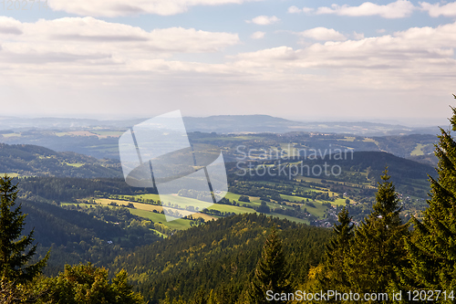 Image of view to the valley in National Park Krkonose