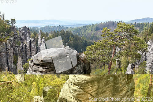 Image of sandstone rocks - Prachovske skaly (Prachov Rocks)