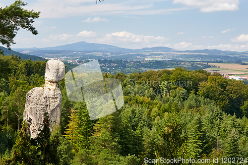 Image of sandstone rock near Hruba Skala renaissance castle