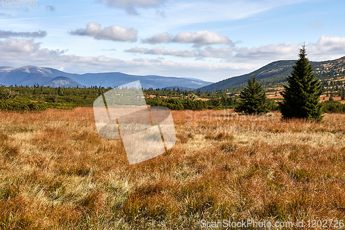 Image of view from mountains in National Park Krkonose