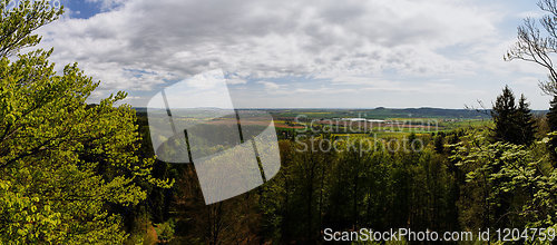Image of panorama view from rocks called Prachovske skaly