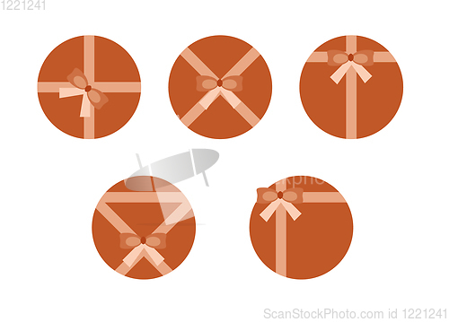 Image of violet flat present boxs concept, isolated