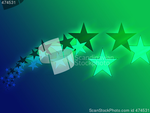 Image of Flying stars illustration