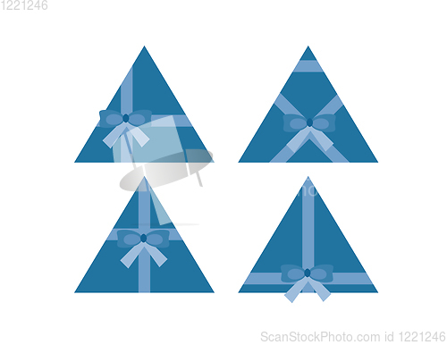 Image of violet flat present boxs concept, isolated