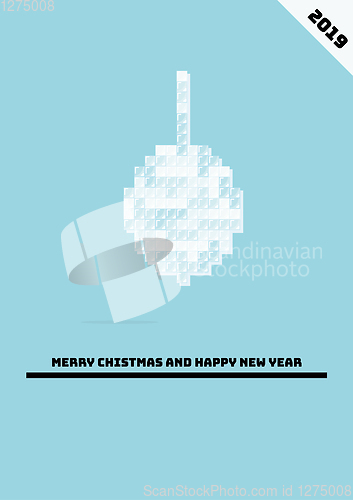 Image of minimal design for christmas poster