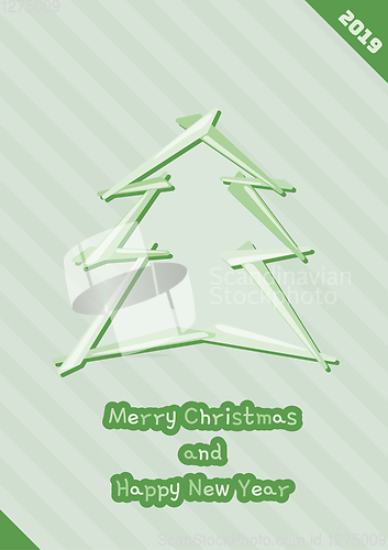 Image of minimal design for christmas poster
