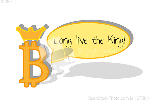 Image of bitcoin with kingdom crown