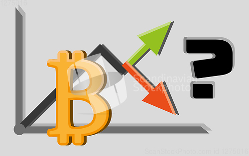 Image of up or down bitcoin graph