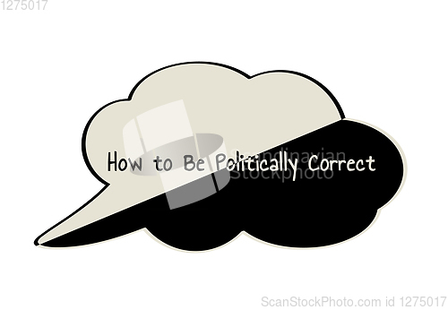 Image of Politically Correct speak bubble