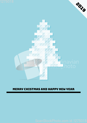 Image of minimal design for christmas poster