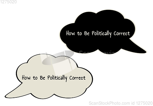 Image of Politically Correct speak bubble