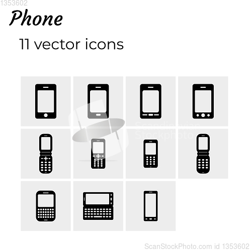 Image of collection of phone icons