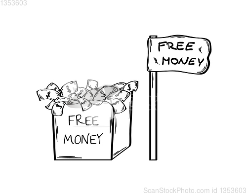 Image of box full of free money