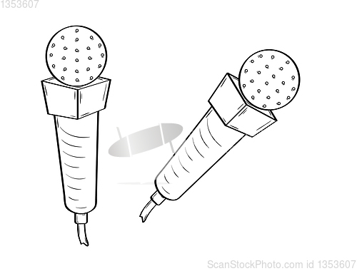 Image of microphone for journalist