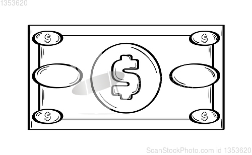 Image of paper money with dollar symbol