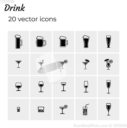 Image of collection of drink icons