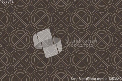 Image of circle abstract elements, seamless pattern
