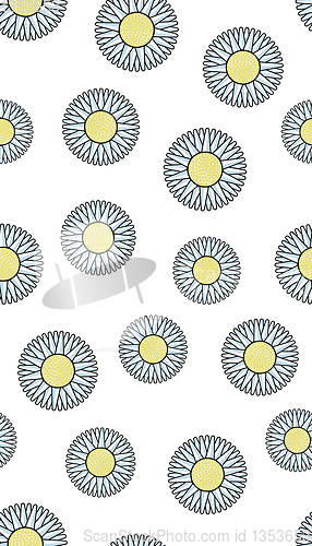 Image of flowers seamless pattern