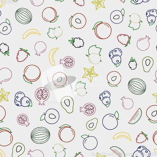 Image of fruits seamless pattern