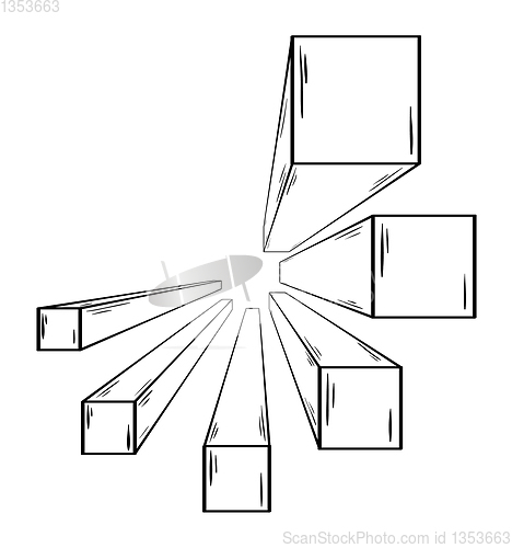 Image of abstract 3D cubes