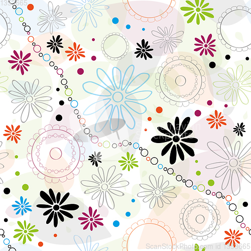 Image of colorful floral seamless pattern