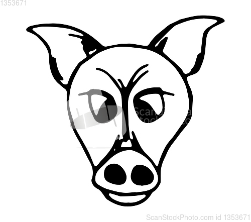 Image of head of pig animal