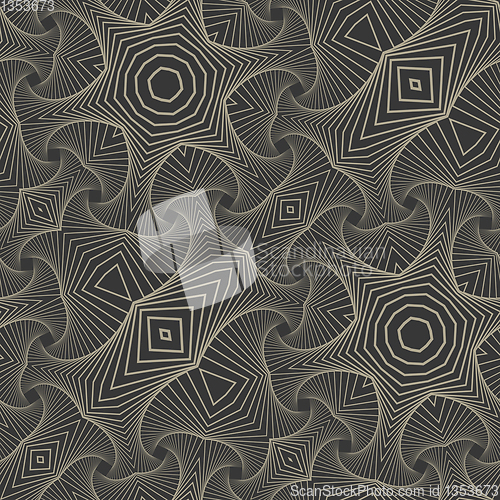 Image of ornamental seamless pattern with 3D illusion