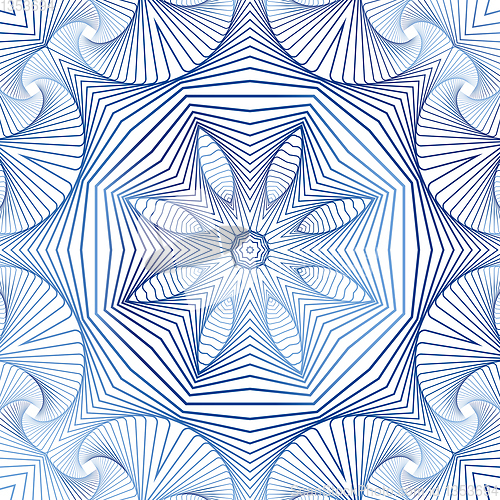 Image of ornamental seamless pattern with 3D illusion