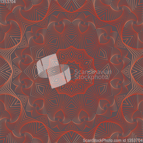Image of ornamental seamless pattern with 3D illusion