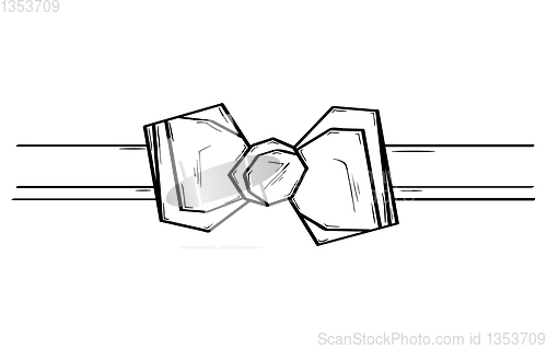 Image of fashion bow ribbon, sketch