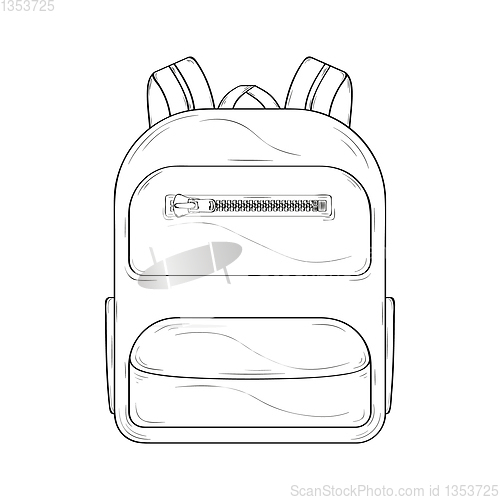 Image of sketch of the backpack, sketch