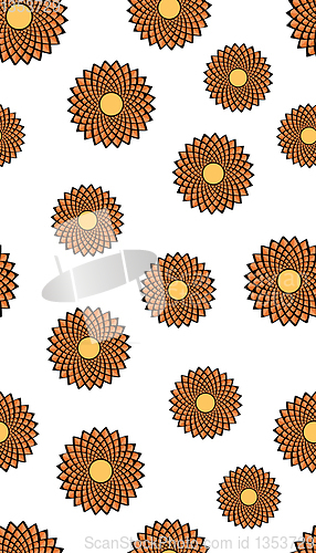 Image of flowers seamless pattern