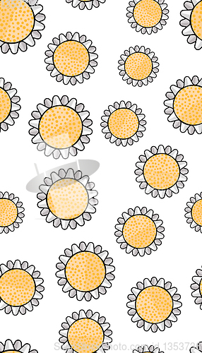 Image of flowers seamless pattern